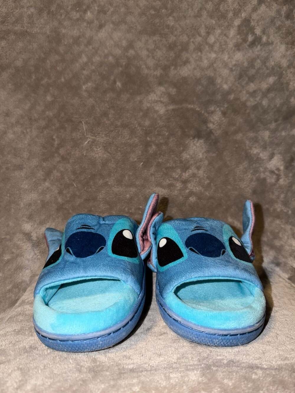 Disney Stitch Plush Slide Slippers with 3D Ears Blue - Picture 2 of 8